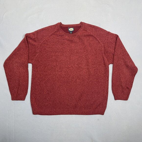 Tommy Bahama Sweater Men L Large Rust Red Long Sleeve Wool‎ Blend Knit Pullover - Picture 1 of 9